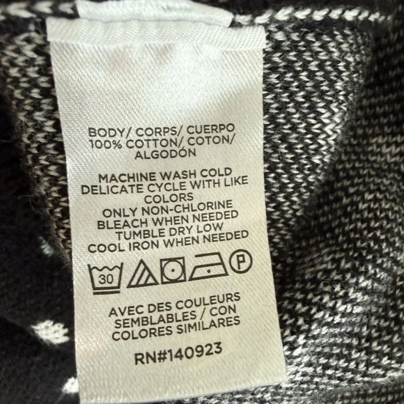 Loft Women's Short Sleeve Black & White Polka Dot 100% Cotton Top, Size XS - Picture 13 of 13